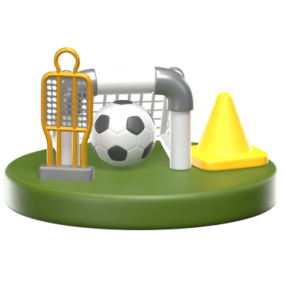 Football Equipments 3D Icon Model 3D Graphic