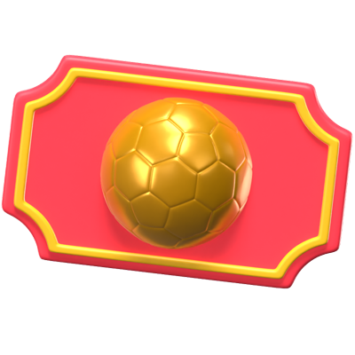 3d-fußballspiel-ticket 3D Graphic