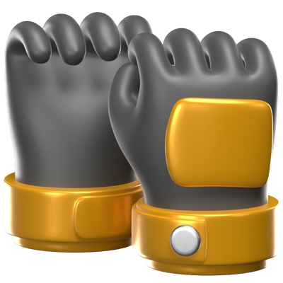 A Pair Of Goalkeeper Gloves 3D Graphic