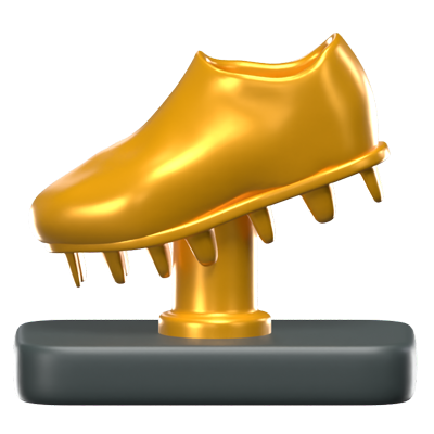 3D Golden Boot Trophy 3D Graphic