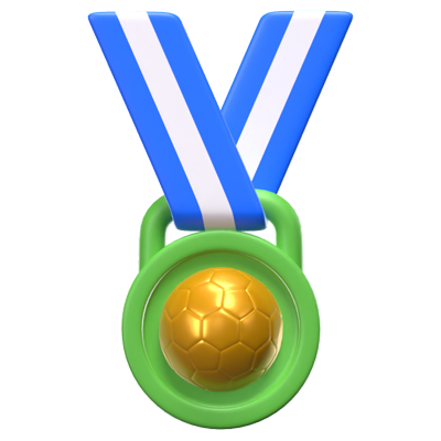 3D Medal With Ball Icon Model 3D Graphic
