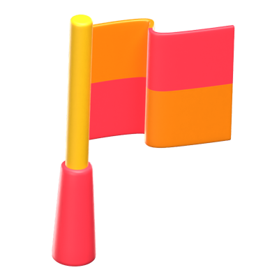Offside Flag 3D Icon Model 3D Graphic