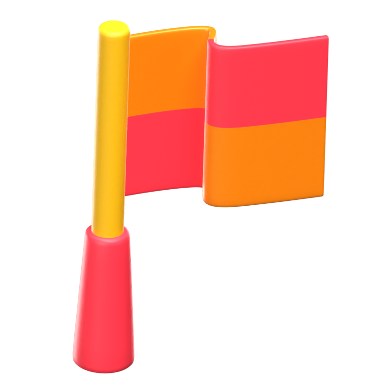 Offside Flag 3D Icon Model