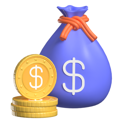Money Bag 3D Animated Icon 3D Graphic