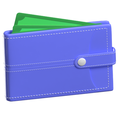 Wallet 3D Animated Icon 3D Graphic