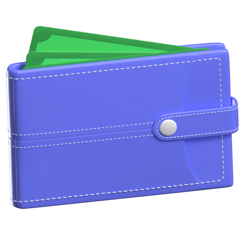 Wallet 3D Animated Icon 3D Graphic