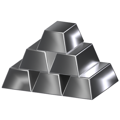 Silver Bar 3D Animated Icon 3D Graphic