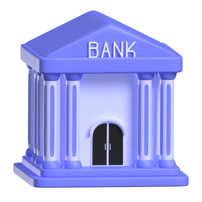 Bank Building 3D Animated Icon 3D Graphic