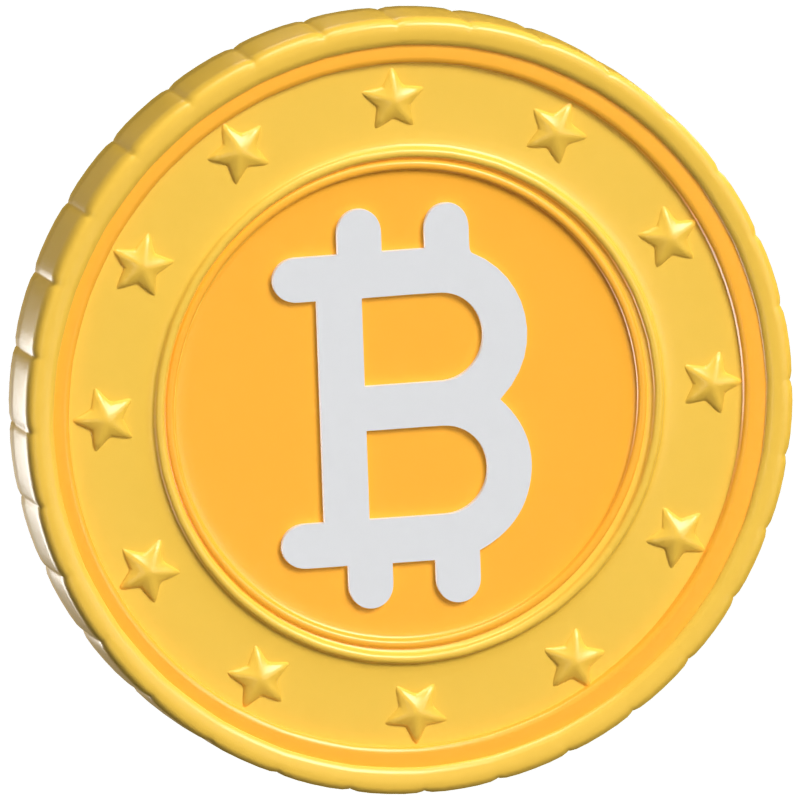 Bitcoin Icono animado en 3D 3D Graphic