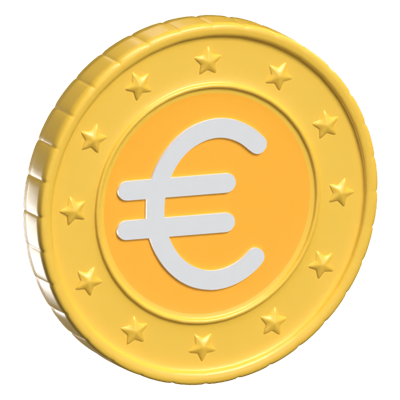Euro Coin Symbol 3D Animated Icon 3D Graphic