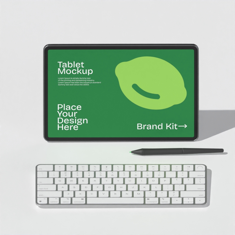 Tablet 3D Mockup Essential Branding Brand Kit