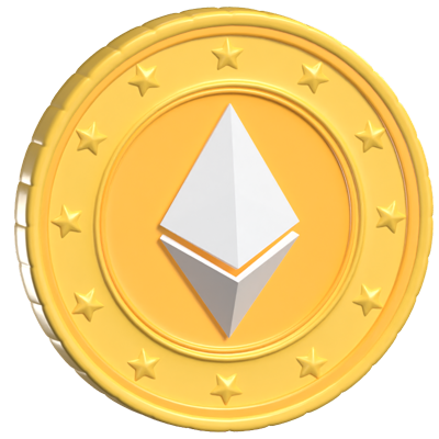 Ethereum Coin 3D Animated Icon 3D Graphic