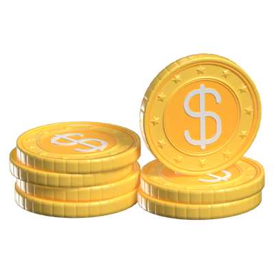 Coins 3D Animated Icon 3D Graphic