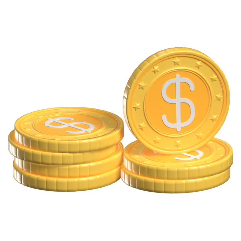 Coins 3D Animated Icon 3D Graphic