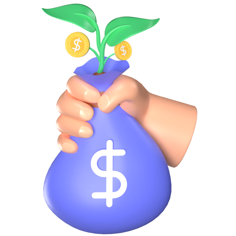 Money Reserves 3D Animated icon 3D Graphic