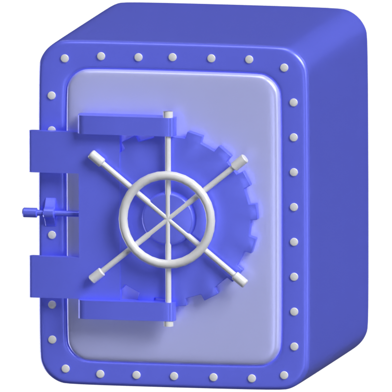 Vault 3D Animated Icon 3D Graphic