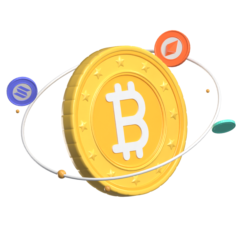 Crypto Currency 3D Animated Icon 3D Graphic