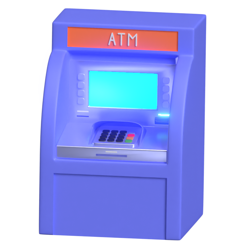 ATM 3D animierte Ikone 3D Graphic