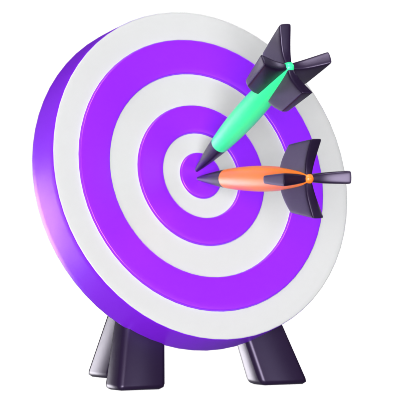 Target 3D Animated Icon 3D Graphic