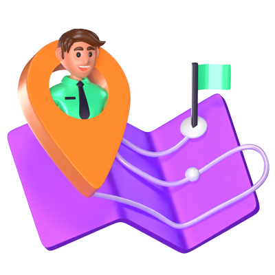 Customer Journey 3D Animated Icon 3D Graphic