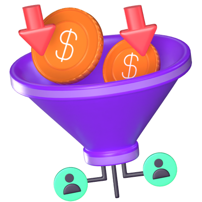 Sales Funnel 3D Animated Icon 3D Graphic