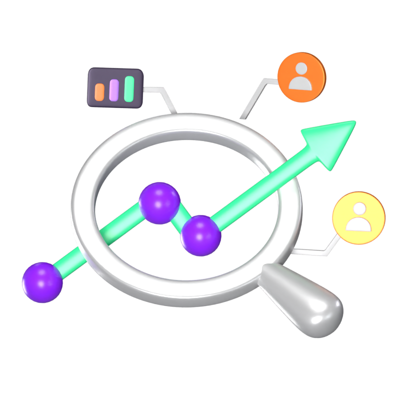 Marktforschung 3D Animierte Ikone 3D Graphic