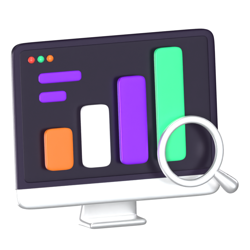 Data Analytics 3D Animated Icon 3D Graphic