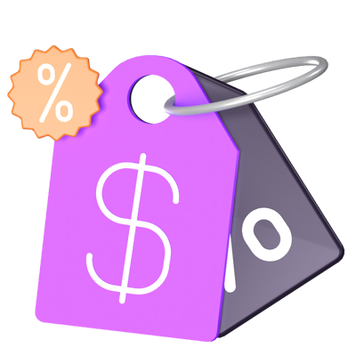 Pricing 3D Animated Icon 3D Graphic