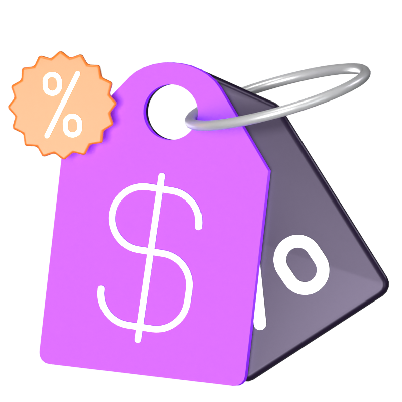 Pricing 3D Animated Icon 3D Graphic