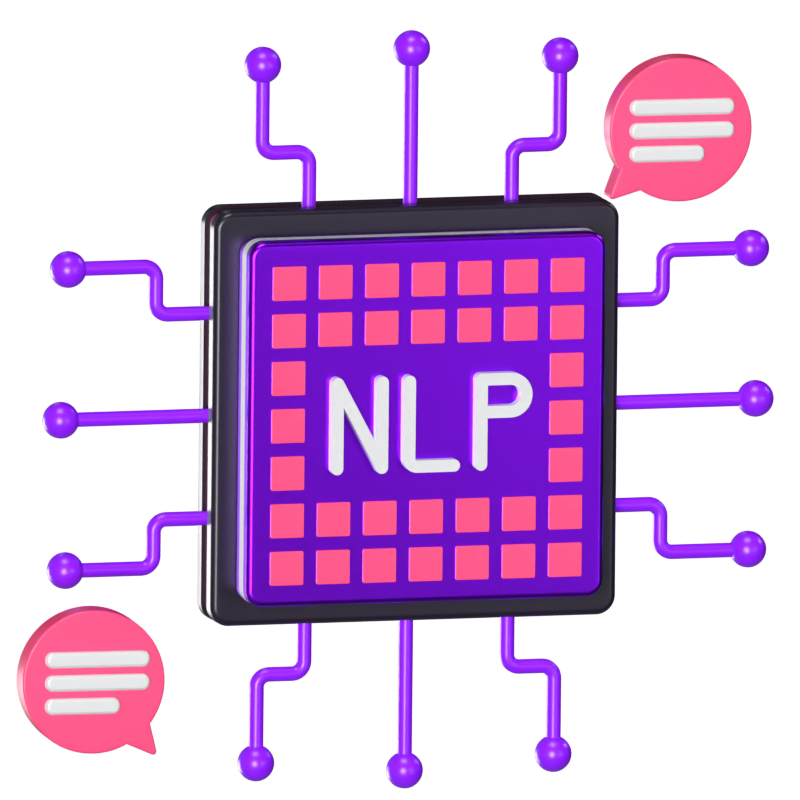 Natural Language Processing  3D Animated Icon 3D Graphic