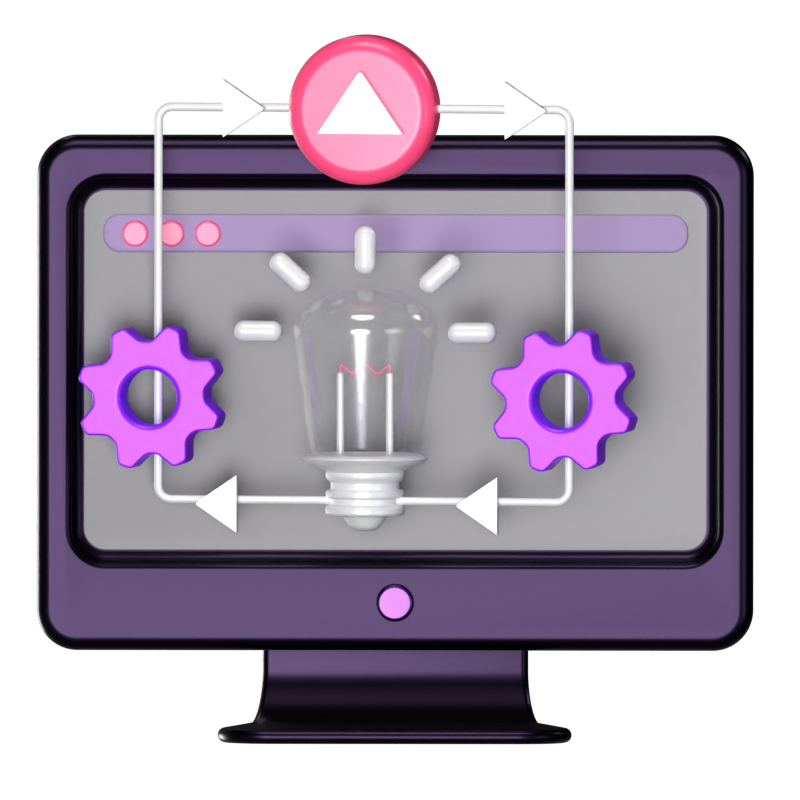 Reinforcement Learning 3D Animated Icon 3D Graphic