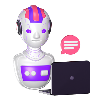 AI Chatbot 3D Animated Icon 3D Graphic