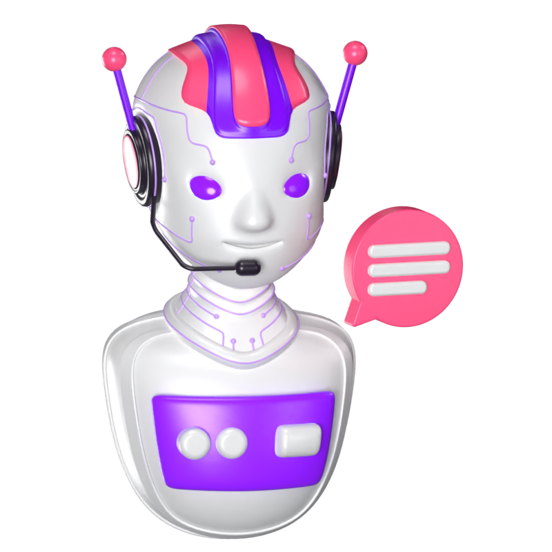 AI Assistant 3D Animated Icon 3D Graphic