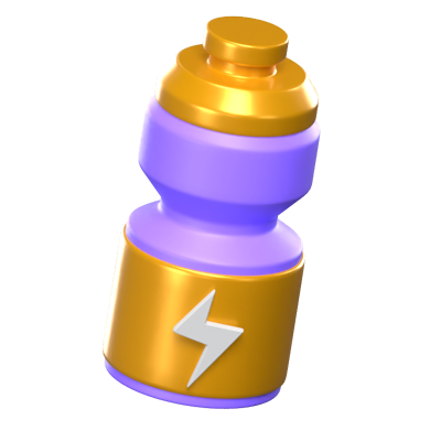 A Bottle Of Energy Drink 3D Icon 3D Graphic