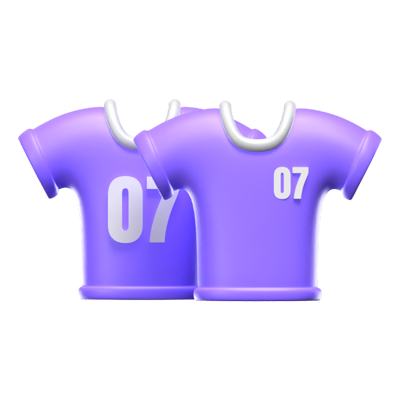 A Pair Of Football Jerseys 3D Graphic