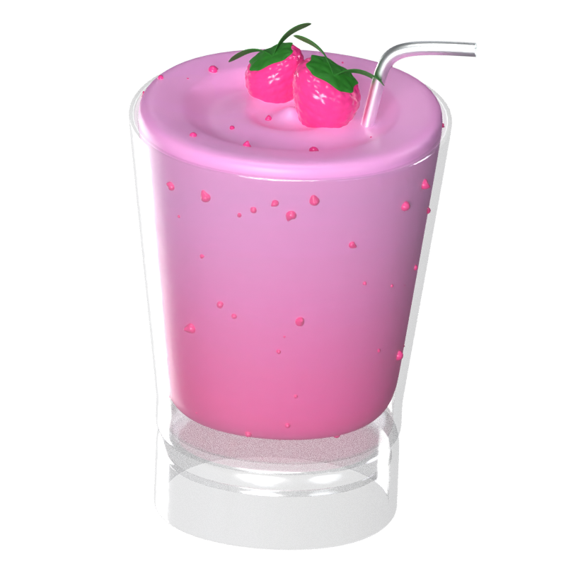 Ícone animado de smoothie 3D 3D Graphic