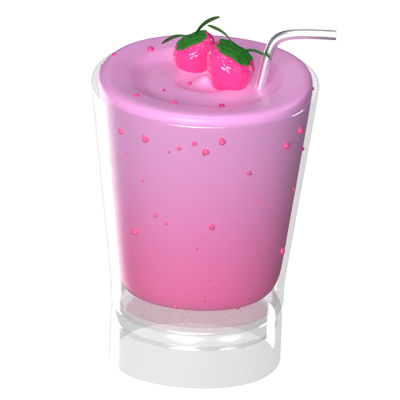 Smoothie 3D Animated Icon 3D Graphic