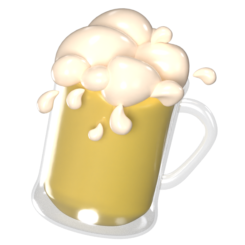 Beer 3D Animated Icon 3D Graphic