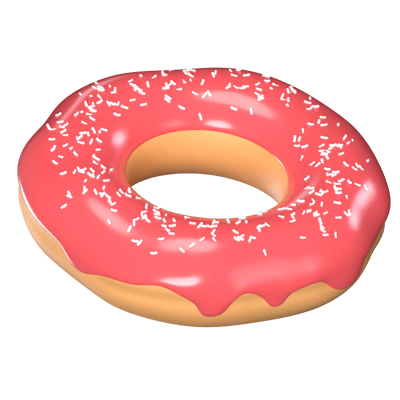 Donut 3D Animated Icon 3D Graphic