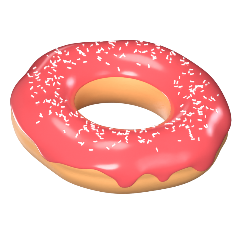 Donut 3D Animierte Ikone 3D Graphic