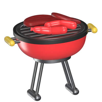 Barbeque 3D Animated Icon 3D Graphic