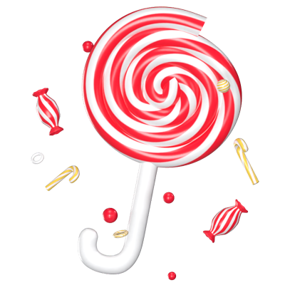Lollipop & Candy 3D Animated  Icon 3D Graphic