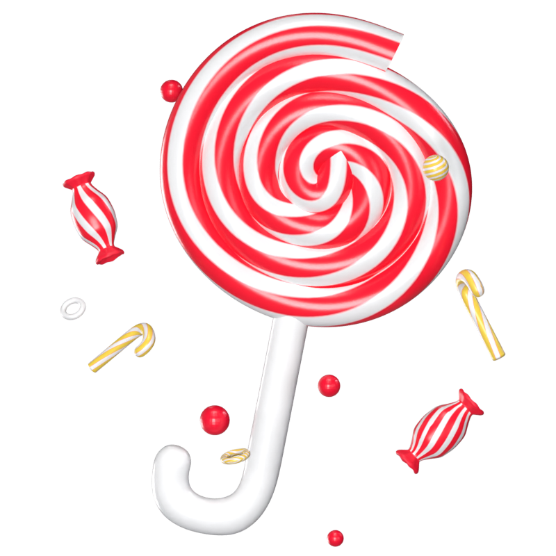 Lollipop & Candy 3D Animated  Icon 3D Graphic