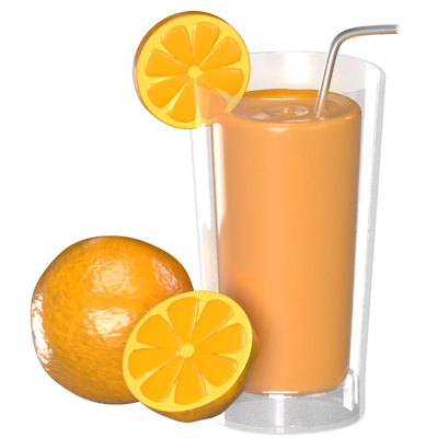 Juice 3D Animated Icon 3D Graphic