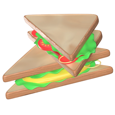 Sandwich 3D Animated Icon 3D Graphic