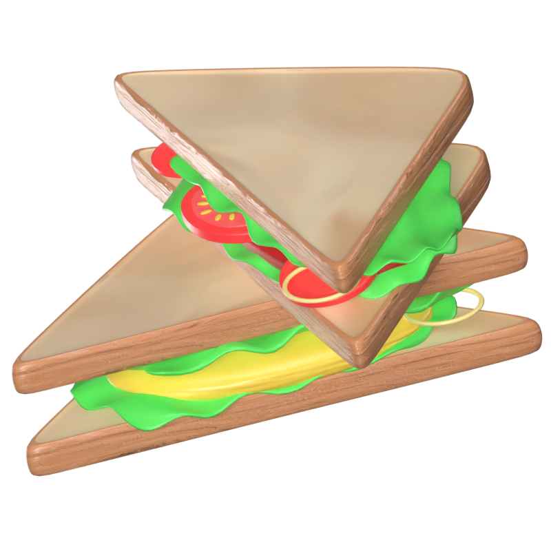 Sandwich 3D Animated Icon 3D Graphic