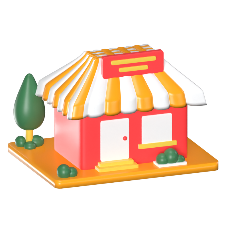 Restaurant 3D Animated Icon 3D Graphic