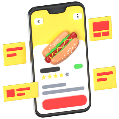 Food App 3D Animated Icon 3D Graphic