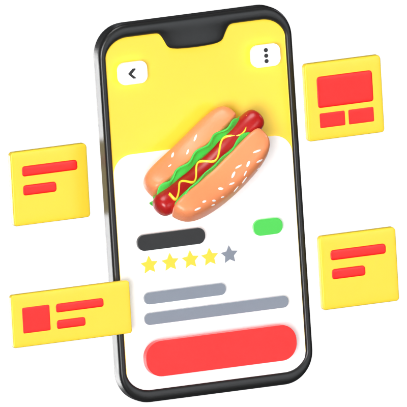 Food App 3D Animated Icon 3D Graphic