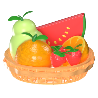 Fruits 3D Animated Icon 3D Graphic